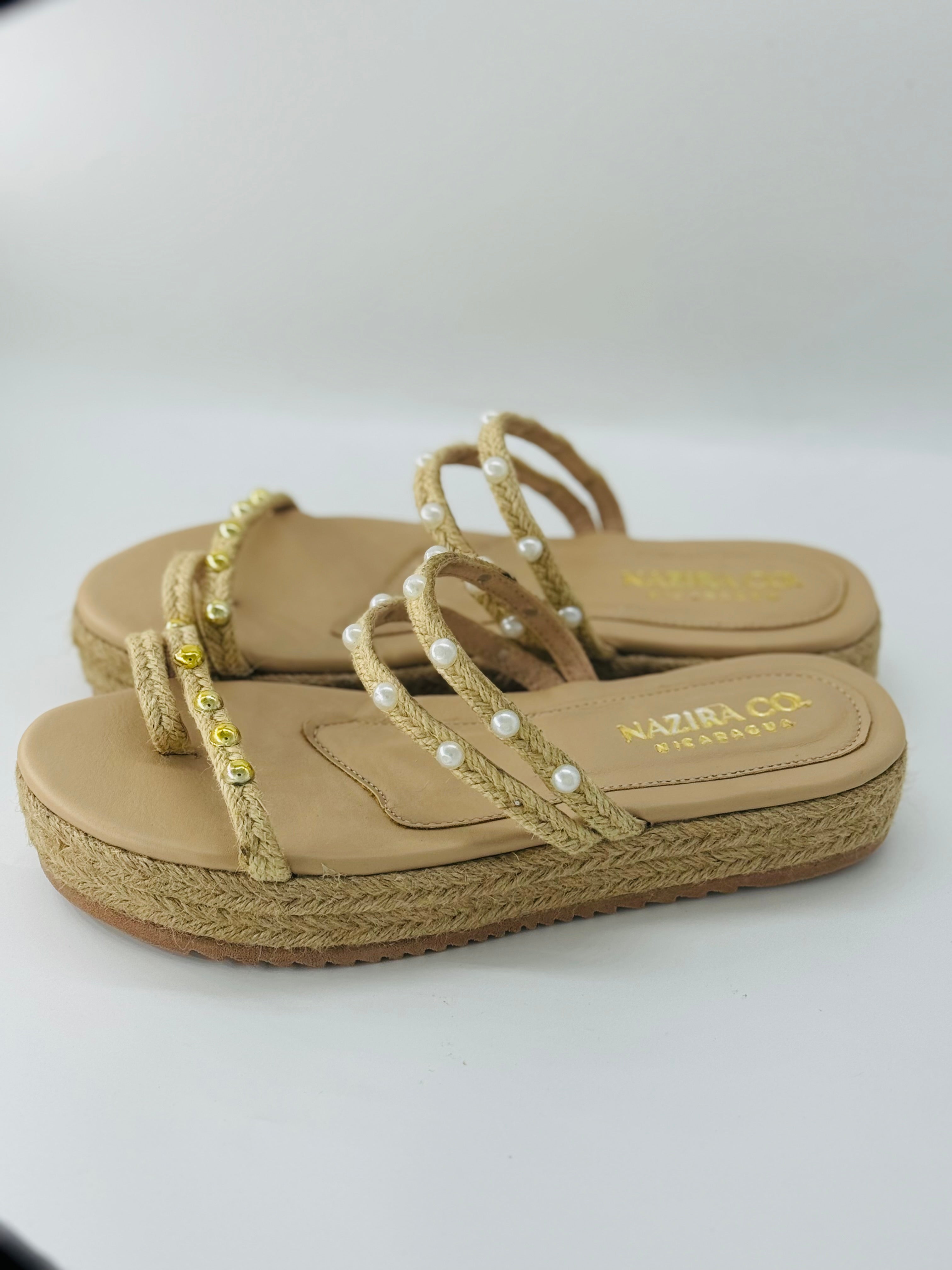 white and gold pearls