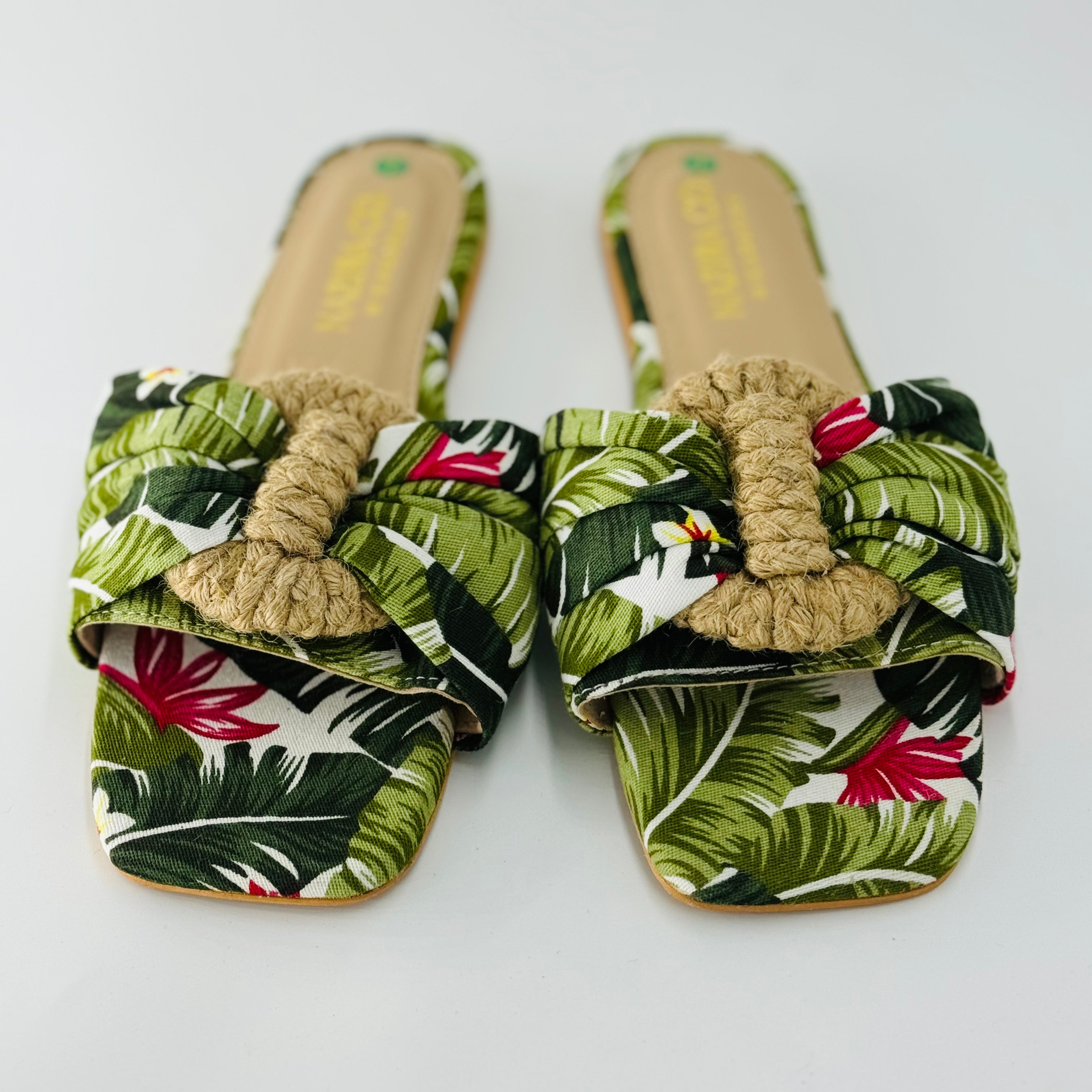 Floral flat sandals