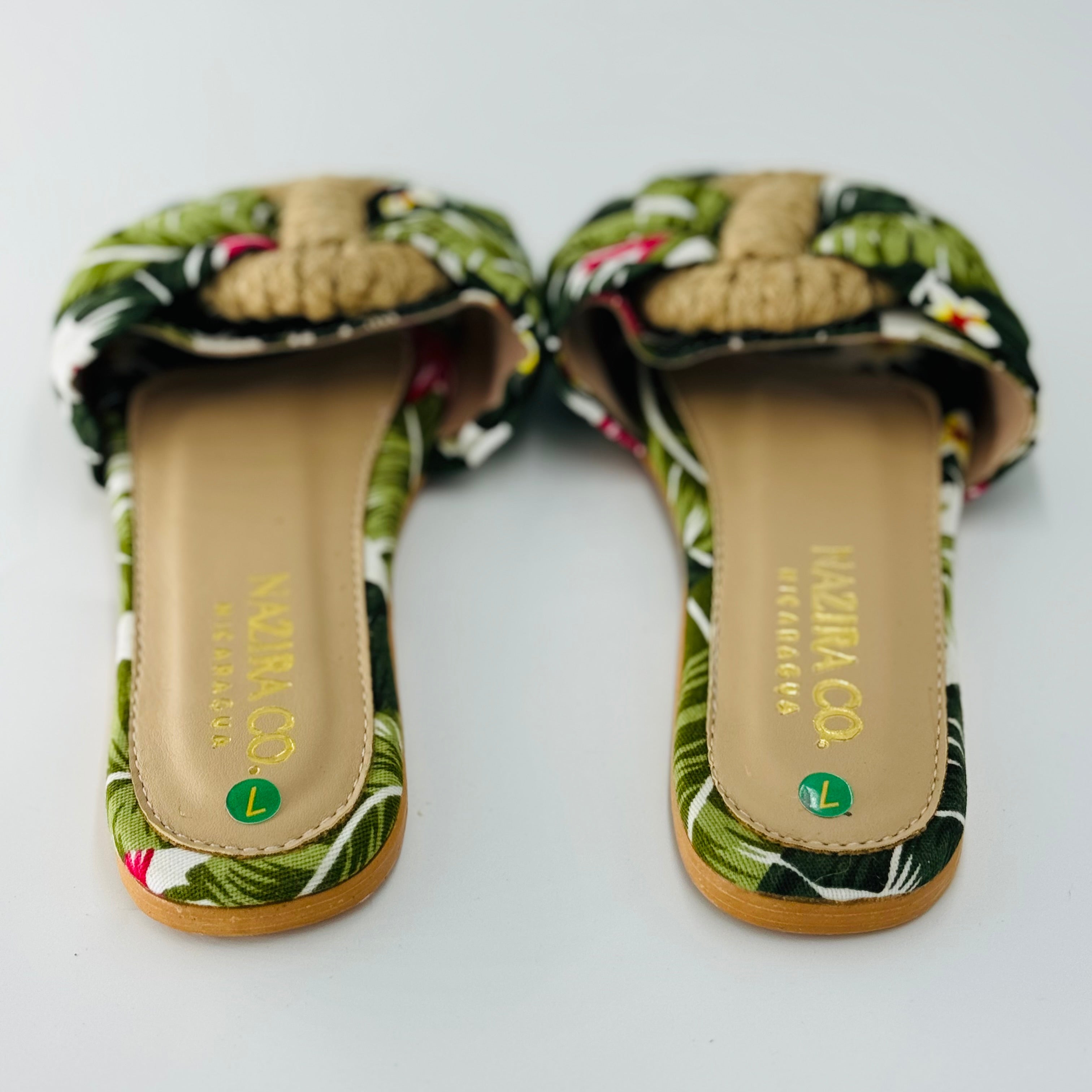 Floral flat sandals