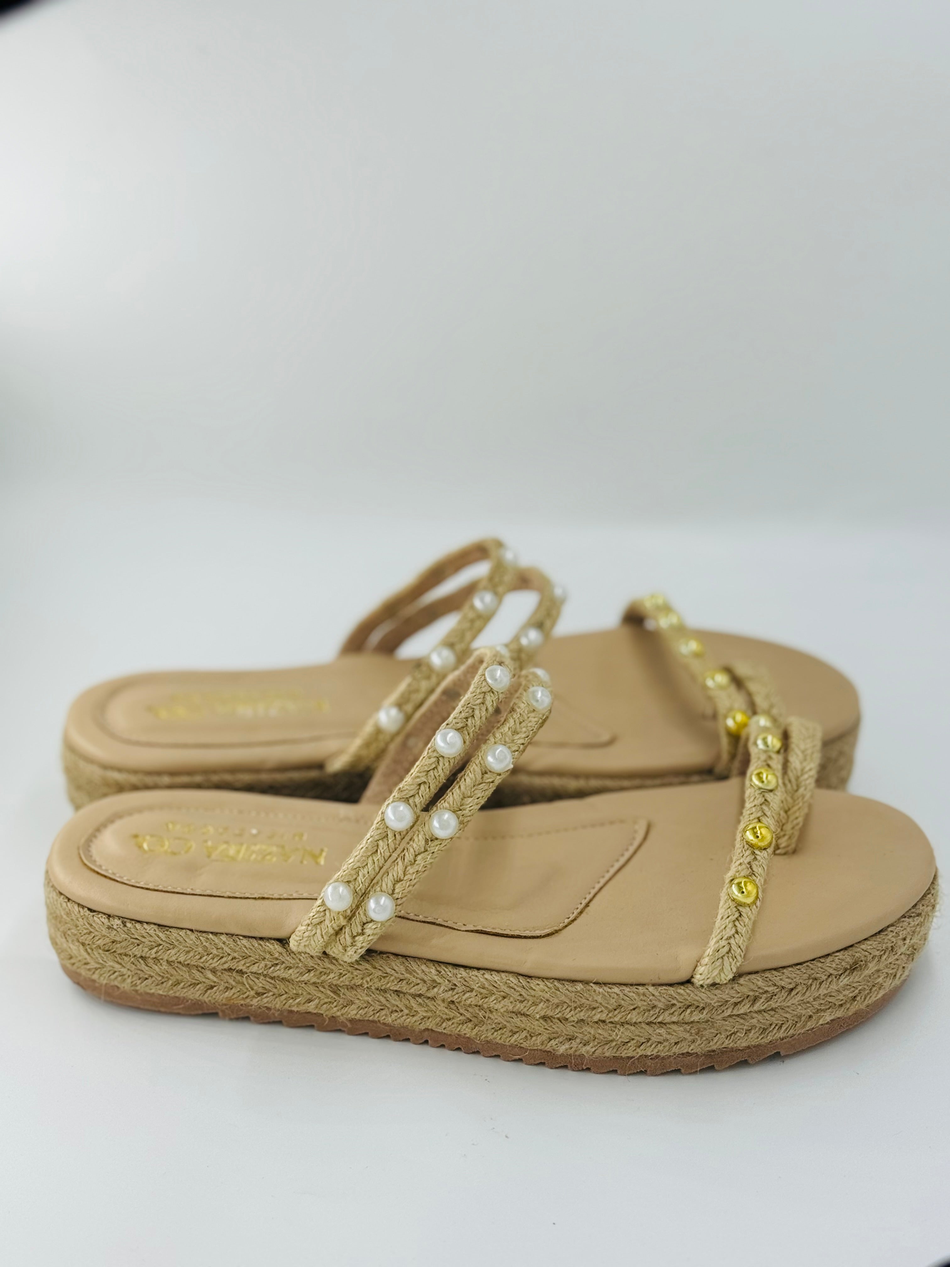 white and gold pearls